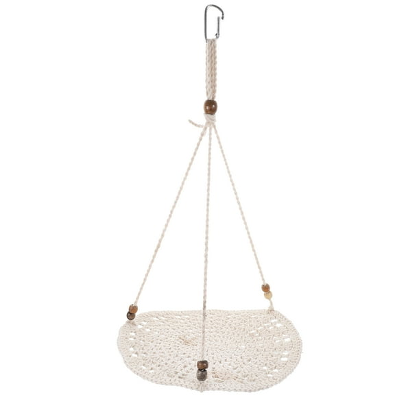 TEHAUX Beige Cotton Bearded Dragon Hammock Large Lizard Hanging Bed for Reptile Habitat