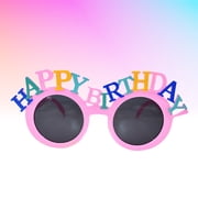 TEHAUX Happy Birthday Party Glasses Pink Novelty Eyeglasses for Fun Birthday Events
