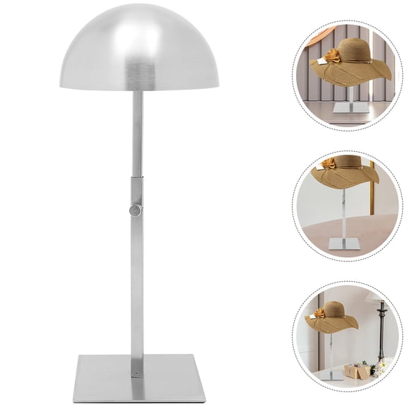 TEHAUX Adjustable Stainless Steel Hat Holder Metal Display Rack for Boutiques and Salons