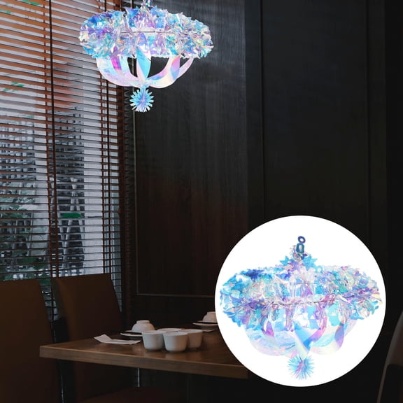 TEHAUX Iridescent Glitter Hanging Ceiling Ornament for Party Birthday Wedding Decor