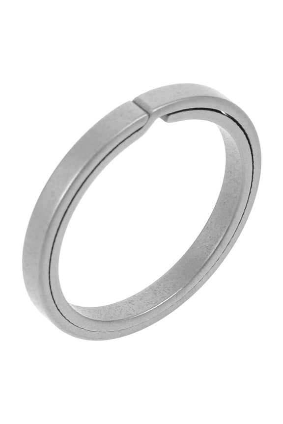 Key Chain for Men 1Pcs Silver Titanium Alloy Circular Flat Circle for Durable Use