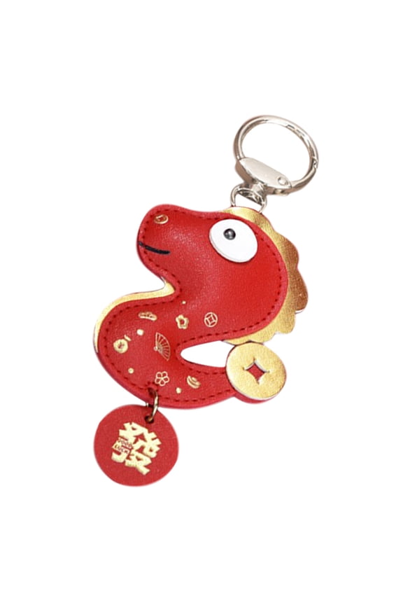 cartoon snake keychain pendant Snake Keychain Red 1Pack