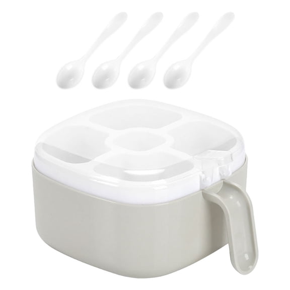 TEHAUX Multi-Compartment Spice Container, Kitchen Storage Organizer for Herbs, Seasonings, and Spices, Convenient and