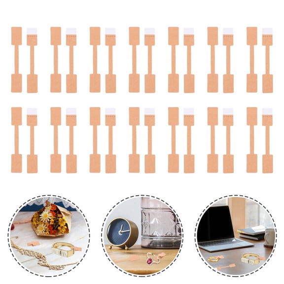 TEHAUX 200Pcs Blank Kraft Paper Labels Light Brown Price Tags for Organizing, Pricing, and Crafting