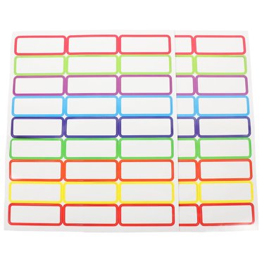 Container Labels 6Packs Rectangular Colored Stickers Removable Label Stickers Teacher Toolbox Labels