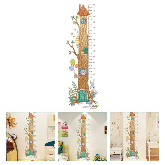 TEHAUX Kids Growth Chart Stickers for Measuring Height, Wall Decoration Decal, 1 Sheet, Easy to Apply and Remove