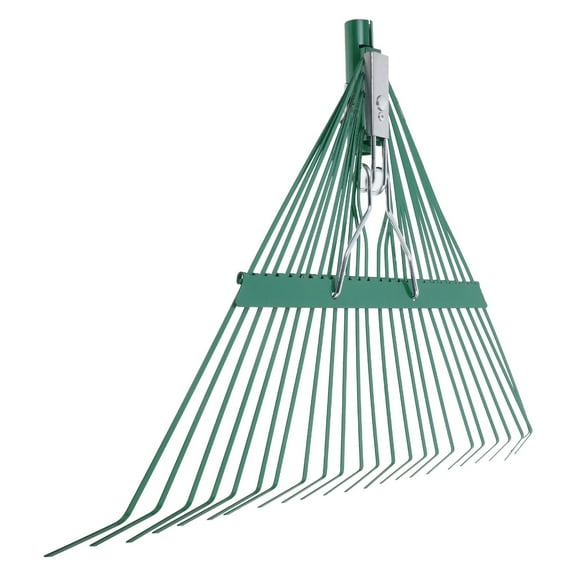 TEHAUX Garden Leaf Rake with Steel , Compact and Portable Design, Outdoor Yard and Lawn Tool, 1 Set