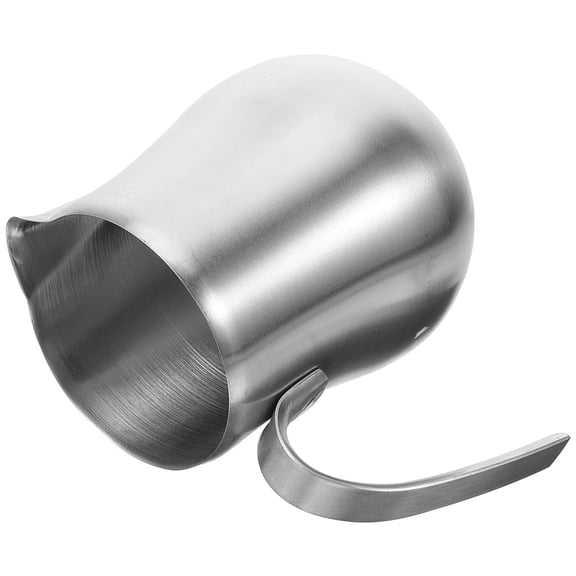 TEHAUX Silver Stainless Steel Espresso Pitcher with Handle for Home Kitchen