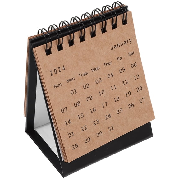 TEHAUX  Mini Desk Calendar Desktop Office Decor Monthly Decorations