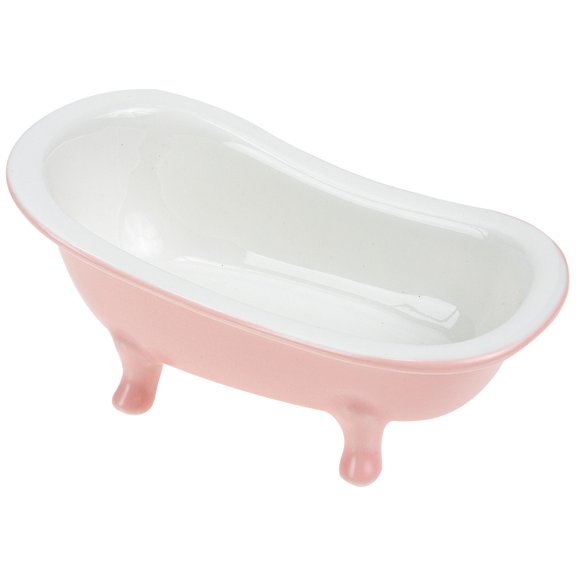 TEHAUX Bath Tub Indoor Pot Ceramic Pink 1Pack