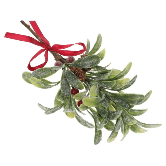 TEHAUX Mistletoe Branch Christmas Swag Decorations Artificial Pick Branches Green