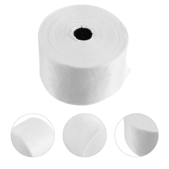 TEHAUX White Fiberglass Tape Polyester for Industrial Maintenance, Repairs, Sealing, Insulation and Heavy Duty Use