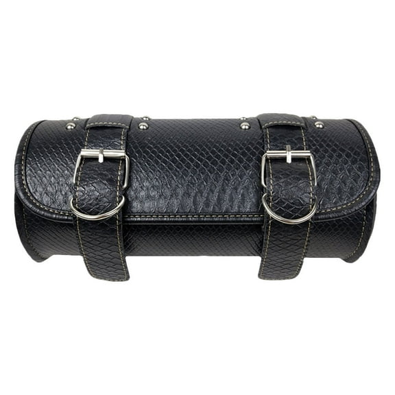 TEHAUX Motorcycle Storage Bag Black PVC Saddle Bag Travel Gear Organizer for Distance Riding