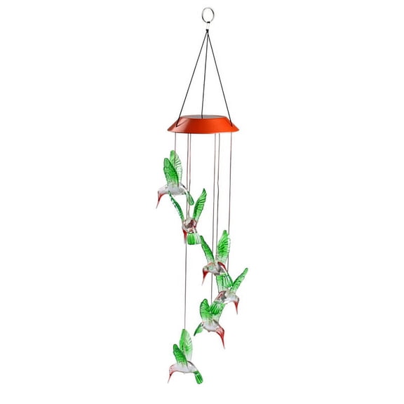 TEHAUX Solar Powered Wind Chime LED Color Changing Lamp for Decorative Garden Lighting