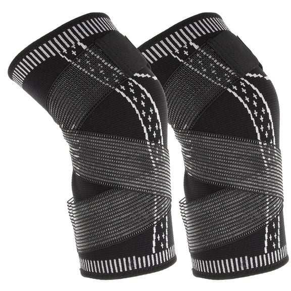 TEHAUX Sport Knee Guard Knee Protectors Elastic Fabric 2Set