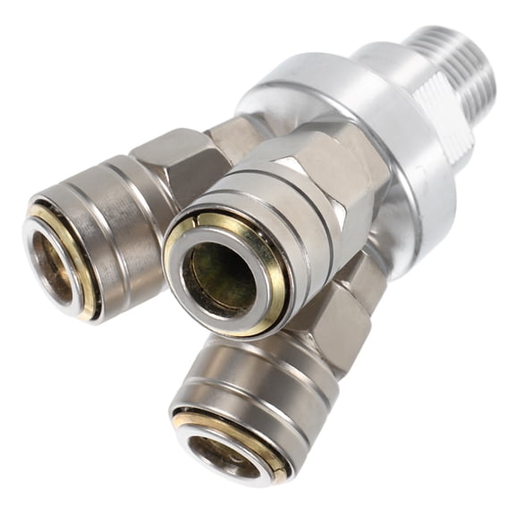 TEHAUX OUNONA Air Manifold 3 Way Quick Connect Coupler Air Hose Splitter Pneumatic Fitting