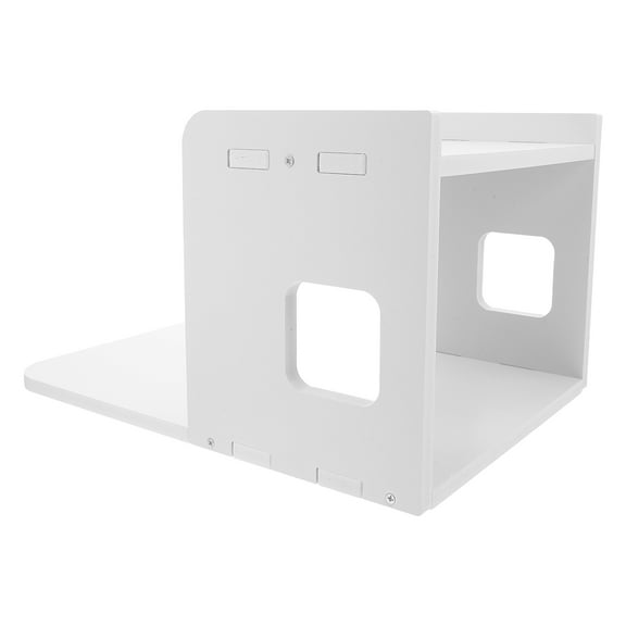 TEHAUX Desktop Printer Stand with Two Tier Shelf for Shipping Label Papers White