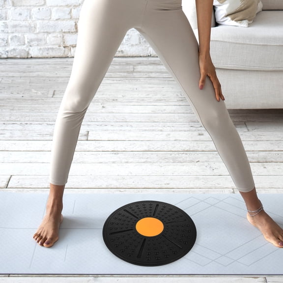 TEHAUX Multi-Functional Orange Balance Board Non-Slip PP Material for Training