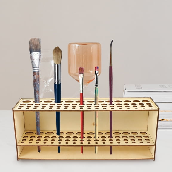 TEHAUX Organizer Paint Brush Stand Holder Pen Storage Rack Student