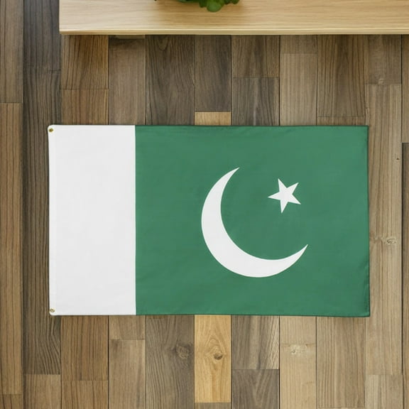 TEHAUX Pakistani Flag Multi-Color Weather-Resistant Fabric for Decor