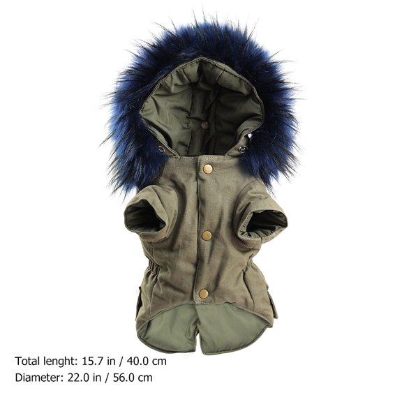 TEHAUX Warm Hooded Dog Clothes Puppy Hoodie Simple Chic Design Soft Comfortable Pet Apparel 1 Piece