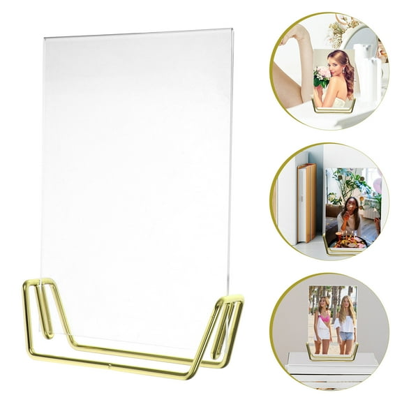 TEHAUX Photo Picture Frame Household Blank Frameless Office Golden