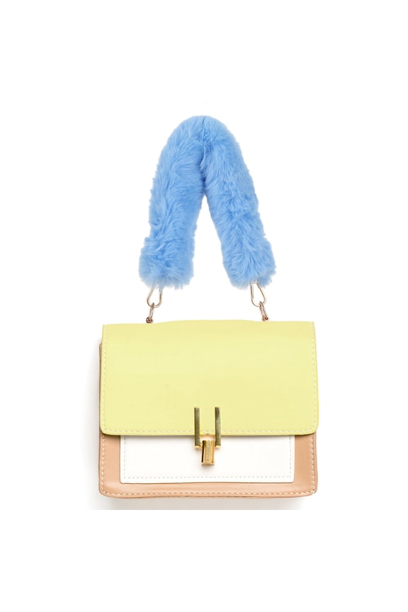 DIY Accessory Bag Straps for Handbags Plush Blue 1Pcs Replacement