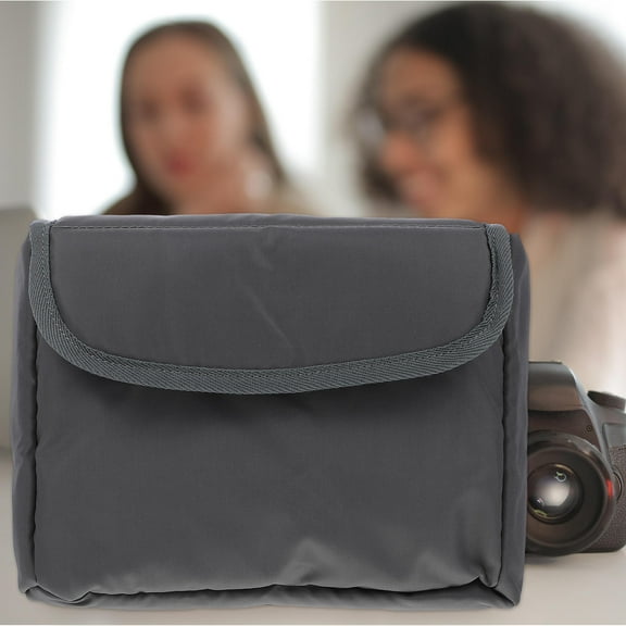 TEHAUX Compact Black Camera Insert Organizer for Backpacks and Messenger Bags with Padded Dividers and Adjustable Compartments