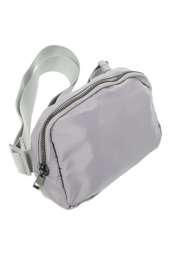 Grey Nylon Running Waist Bag Multi-Function for Hiking and Phone Storage