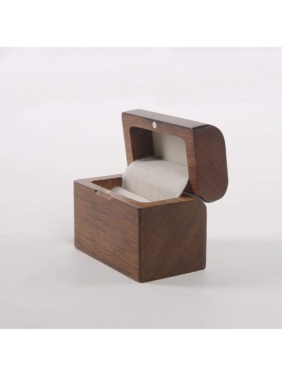 Premium Durable Wooden Ring Case with Light for Engagement and Wedding Use