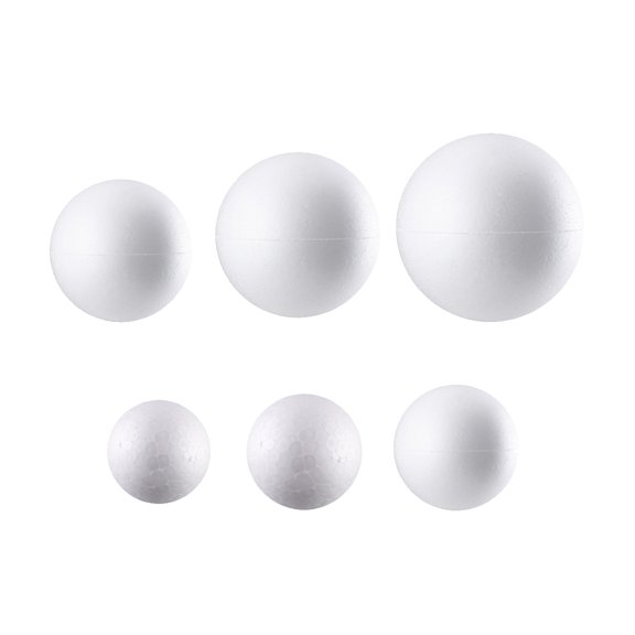 TEHAUX Premium White Foam Ornaments for Holiday Crafts and Home Decor 60Pcs