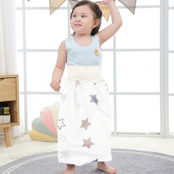 TEHAUX White Cotton Training Pants for Infants Breathable and Comfortable 1 Piece