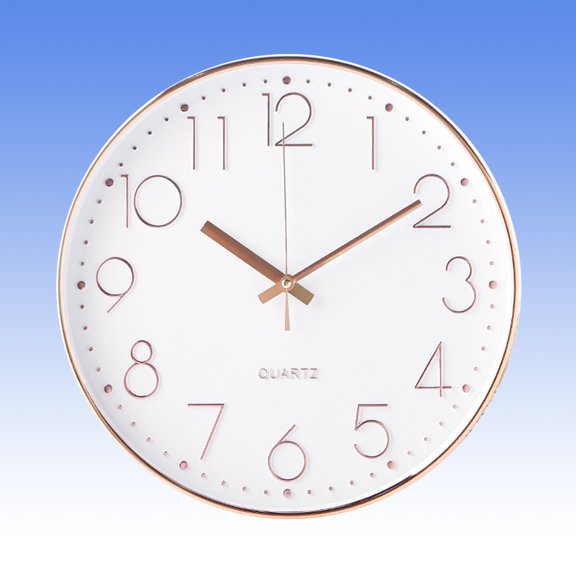 TEHAUX Silent Hanging Wall Clock with Digital Display for Bedroom Living Room