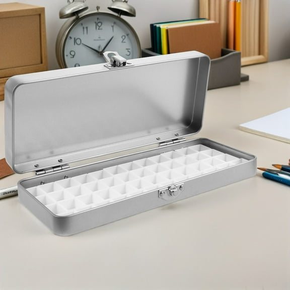 TEHAUX Empty Watercolor Palette Box with Lid Portable Plastic Case for Travel Painting