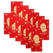 TEHAUX Red Chinese Envelopes Glittery Texture Versatile Use for Festivals