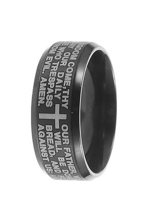 Stainless Steel Cross Ring Biblical Gift for Men Durable Comfortable