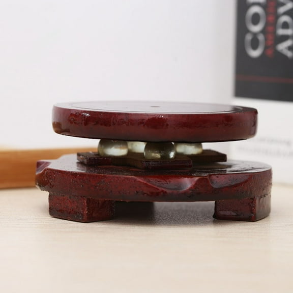 TEHAUX Round Small Storage Base Rotatable Storage Pedestal Mini Desk Adornment Display Base