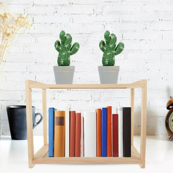 TEHAUX Shelf Corner Desktop Organizer Bookcase Storage Rack Student ...