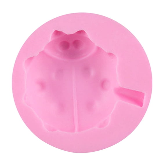 TEHAUX Pink Silicone Ladybird Mould for Baking Cake Chocolate Fondant Non Stick DIY Dessert Mold