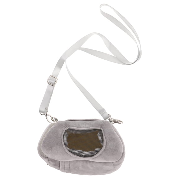 TEHAUX Small Animal Travel Carrier in Grey with Breathable Mesh and Comfortable Flat Base