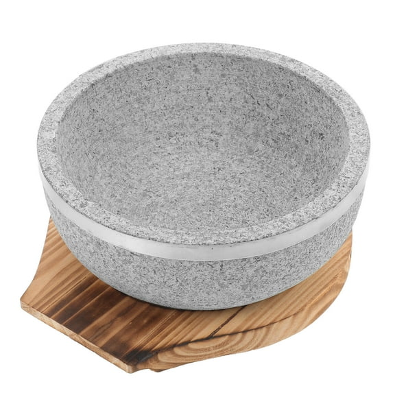 TEHAUX Soapstone Clay Pot for Cooking 18.00X18.00X7.70CM Grey