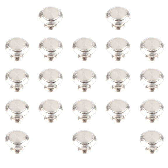 TEHAUX Kitchen Drawer Knobs Metal Cabinet Knobs Silver Stainless Steel 20Pcs