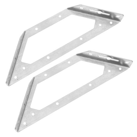 TEHAUX Heavy Duty Steel Corner Brackets, 2-Pack Strong Support Braces for Wood Furniture, Shelves, and Projects