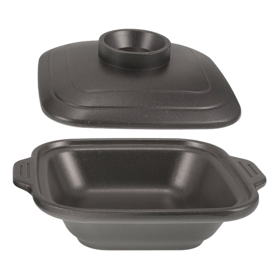TEHAUX Aluminum Alloy Stew Pot Black Non-Stick Cookware Easy to Clean Versatile Design for Home Kitchen