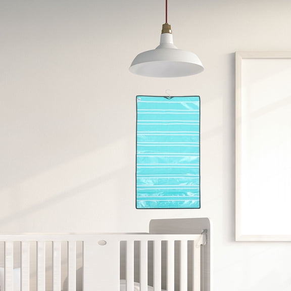 TEHAUX Sky-Blue PVC Hanging Wall Pocket Chart for Classroom and Home