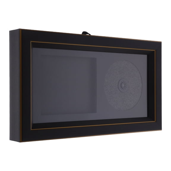 TEHAUX Stylish Black Cd Display Frame for Autographed Albums with Quick Disc Swap Feature