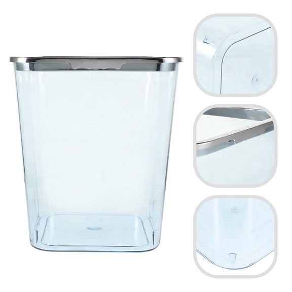 TEHAUX  Tall Clear Garbage Container Recycling Bins Cans Office Blue