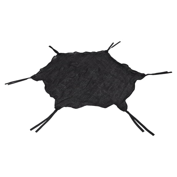TEHAUX Breathable Black Trampoline Shade Canopy Outdoor Sunshade Net with Easy Installation and Leaf Guard