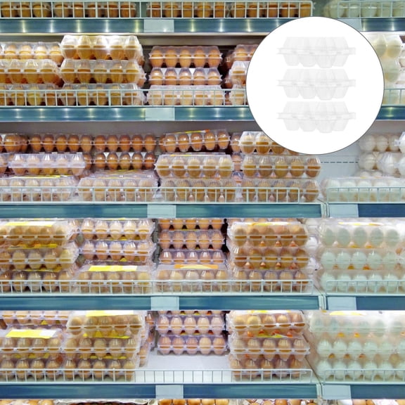 TEHAUX Egg Holders for Fridge Rectangular 20Pcs 5.7X3.9X2.5In