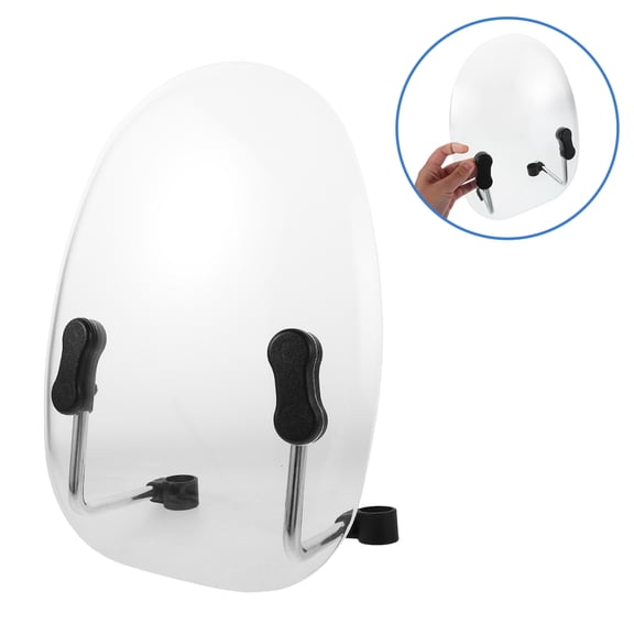 TEHAUX Clear Motorcycle Windshield Front Deflector for Scooter with Easy Installation
